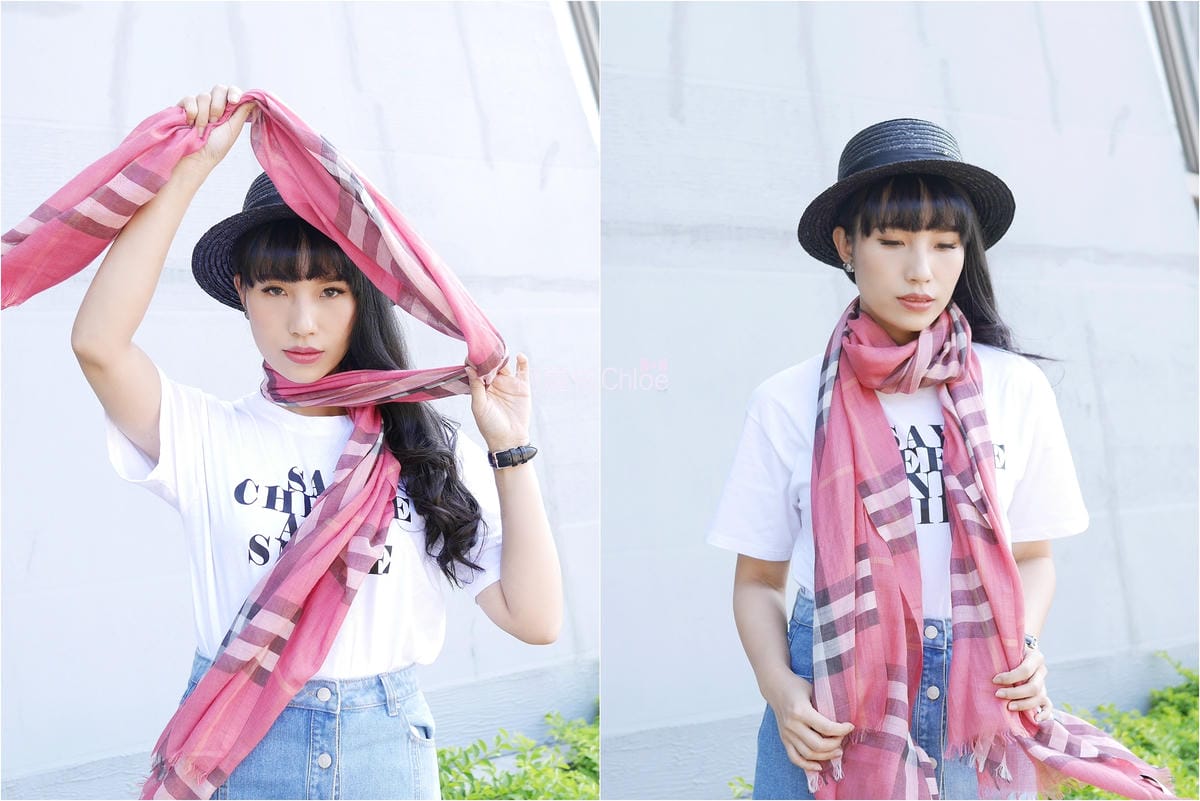 burberry輕盈格紋羊毛絲綢圍巾 四種綁法穿搭分享28.jpg