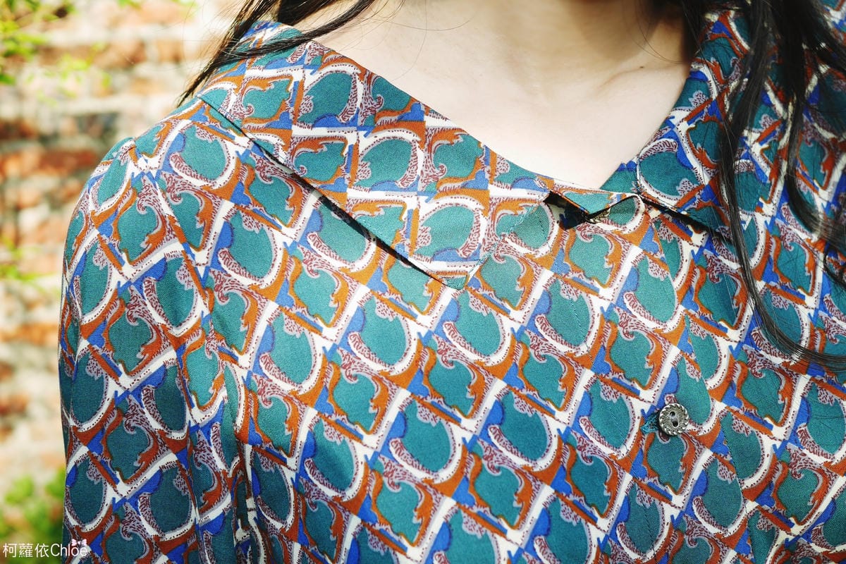 復古綠圓綁帶長袖雪紡洋裝5.JPG 復古綠圓綁帶長袖雪紡洋裝5.JPG