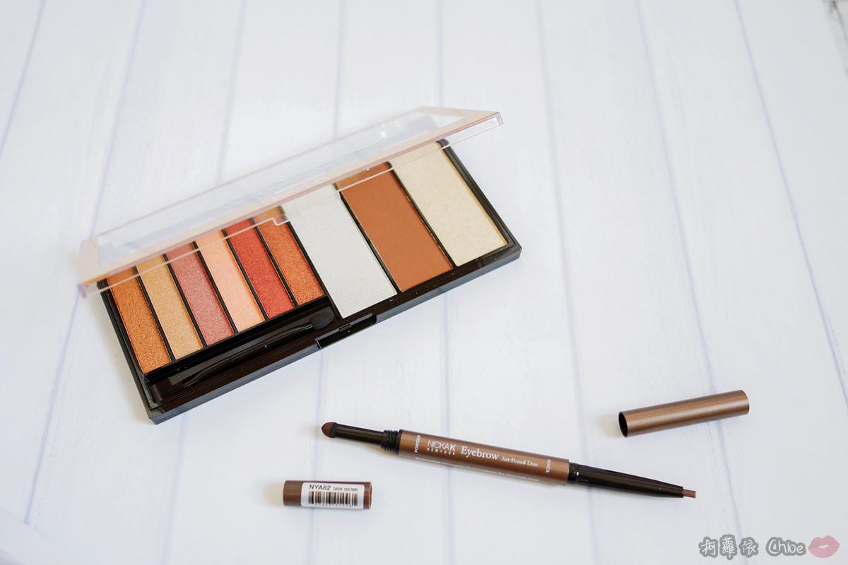 彩妝 打造金光閃耀妝容！紐約時尚人氣品牌妮卡NICKA.K NEW YORK 精靈系九色眼影盤三角雙頭眉粉筆１３.jpg