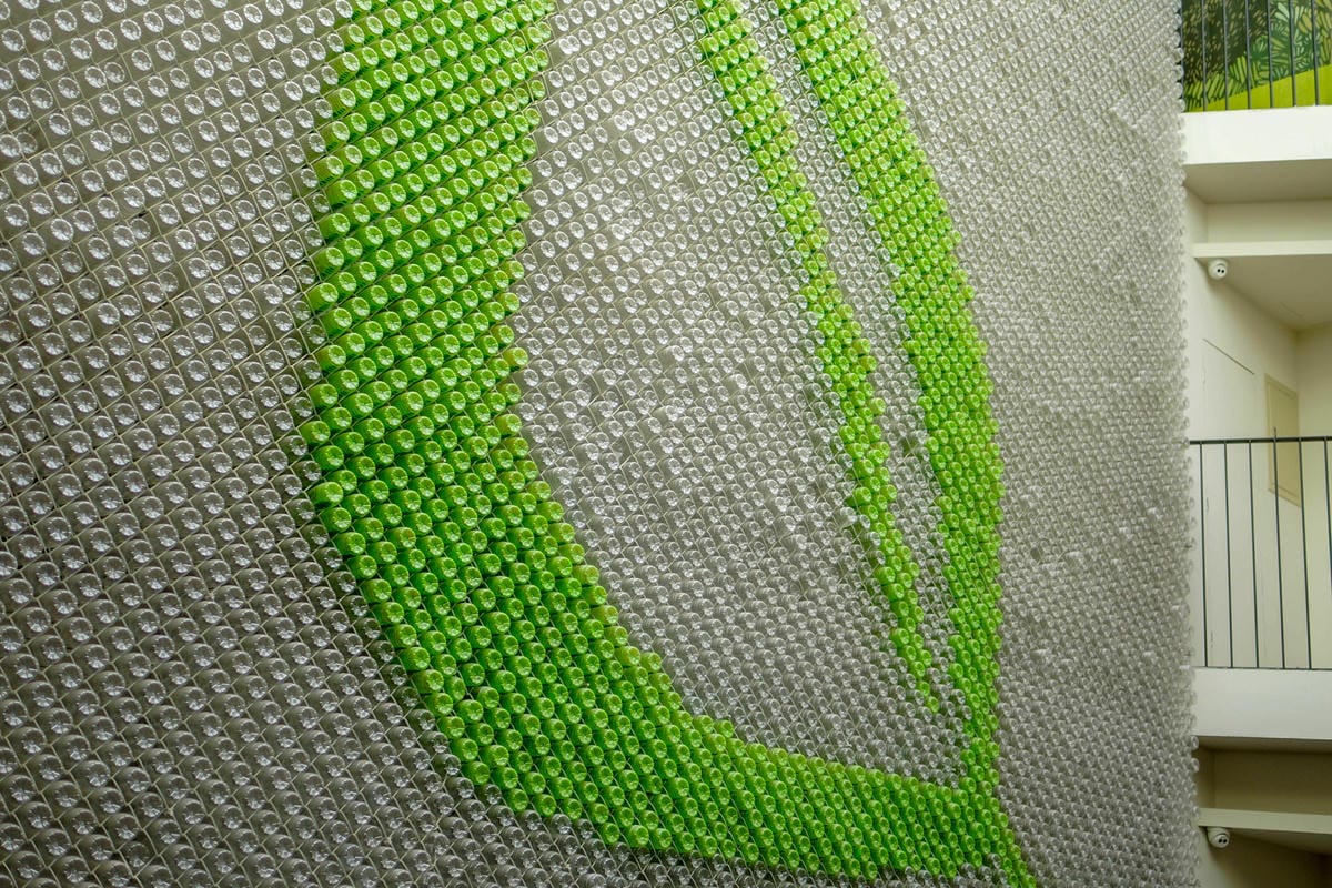 台中草悟道住宿　綠宿行旅Green Hotel　環保旅店榮獲三星級　LED心之光牆放煙火親子互動更有趣１３.jpg