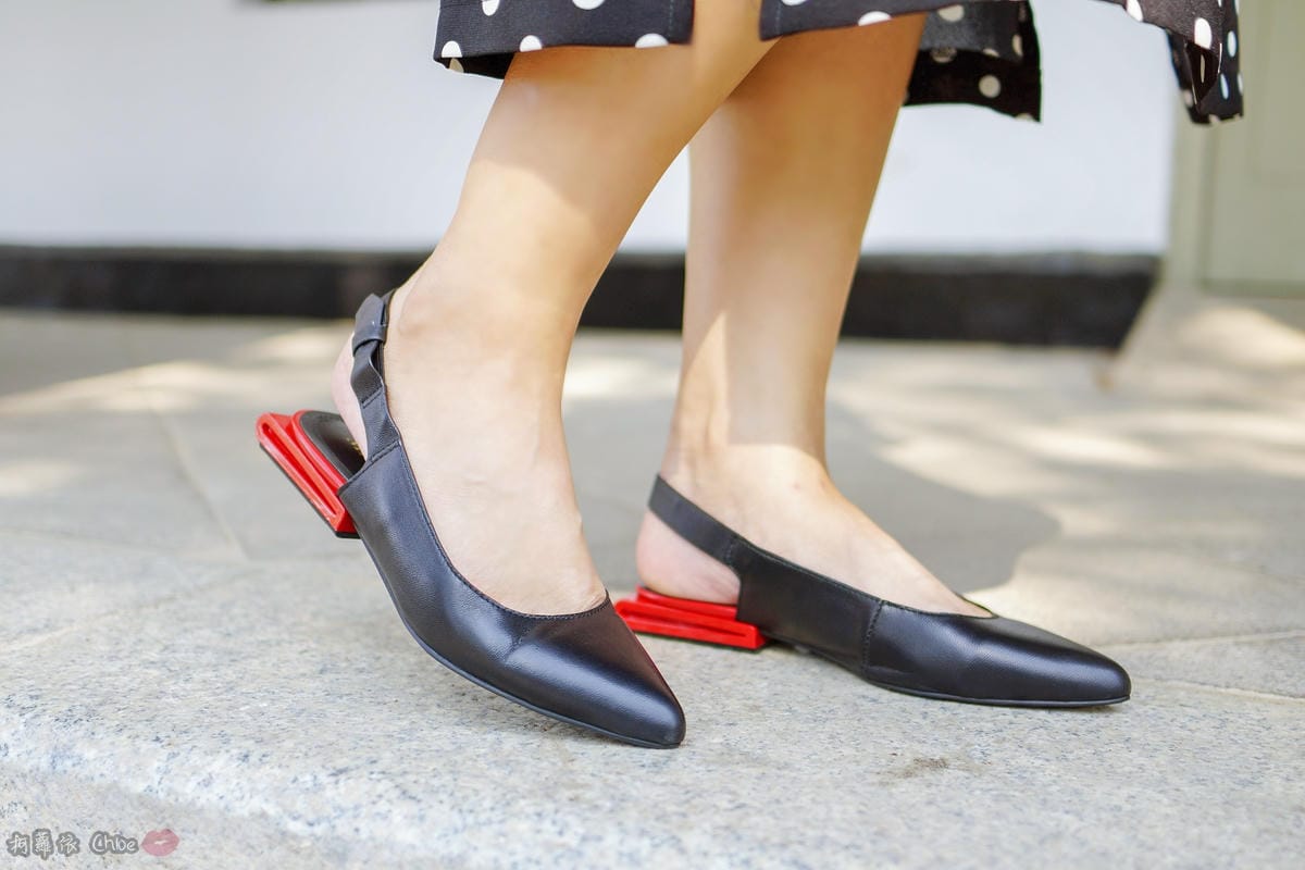 LOOKBOOK 個性女孩穿搭首選 MISS 21 獨特創意方形夾心尖頭全真皮低跟鞋 開箱%26;穿搭分享10.jpg