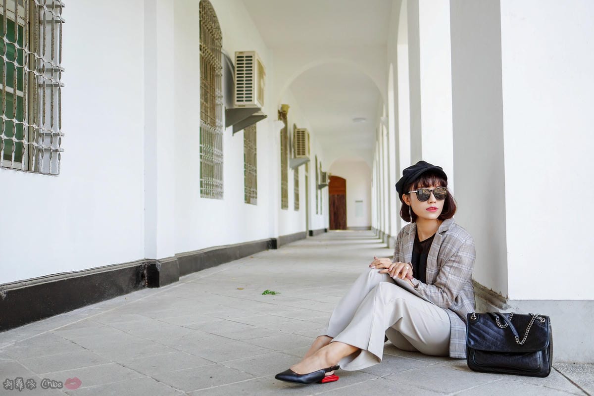 LOOKBOOK 個性女孩穿搭首選 MISS 21 獨特創意方形夾心尖頭全真皮低跟鞋 開箱%26;穿搭分享19.jpg