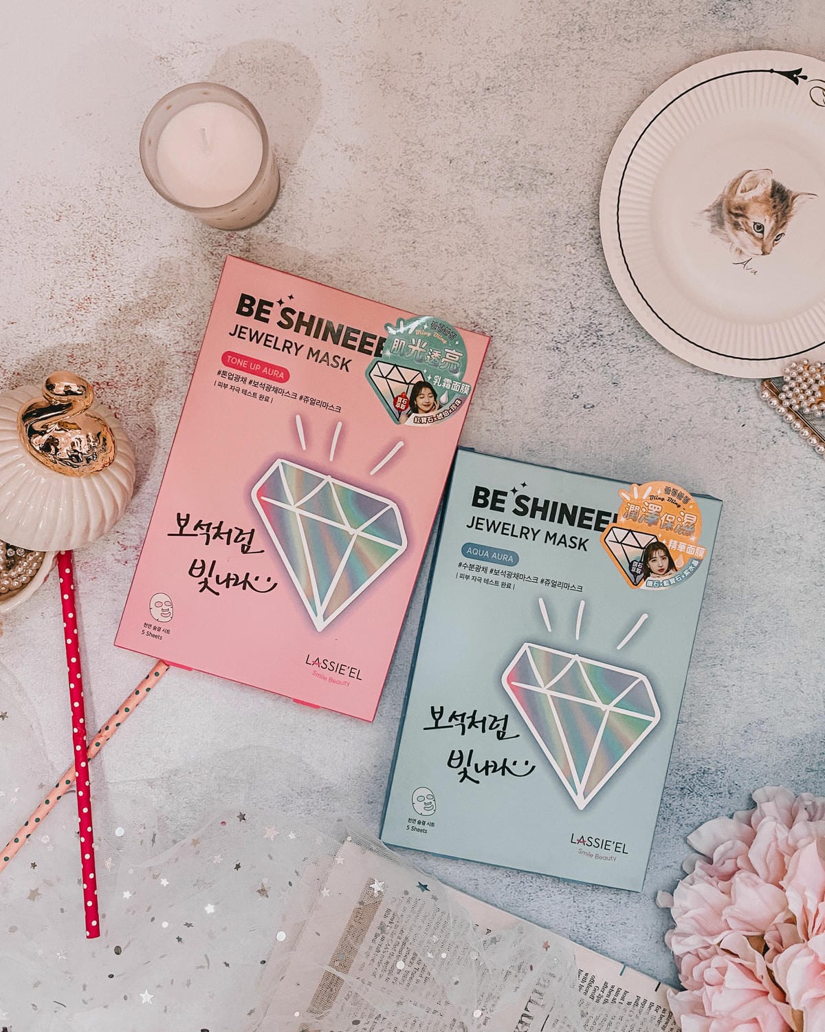 韓國寶石面膜 溶入寶石粉末成份 敷完臉肌膚滑潤好透亮﻿1.JPG