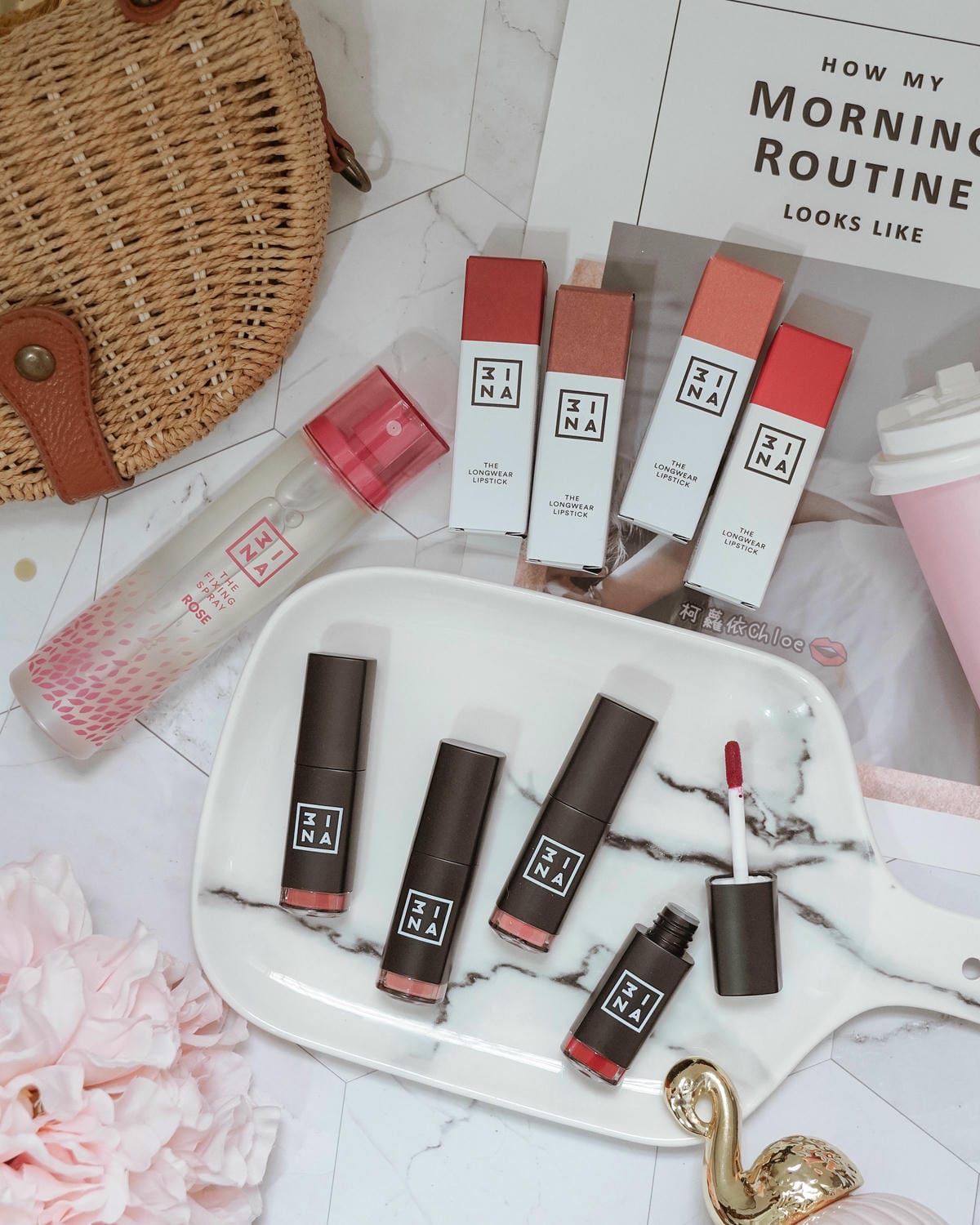 彩妝|西班牙平價彩妝3INA #超印色染唇釉 試色分享+夏天定妝必備的 #小桃噴 定妝噴霧1.jpg 彩妝|西班牙平價彩妝3INA #超印色染唇釉 試色分享+夏天定妝必備的 #小桃噴 定妝噴霧1.jpg