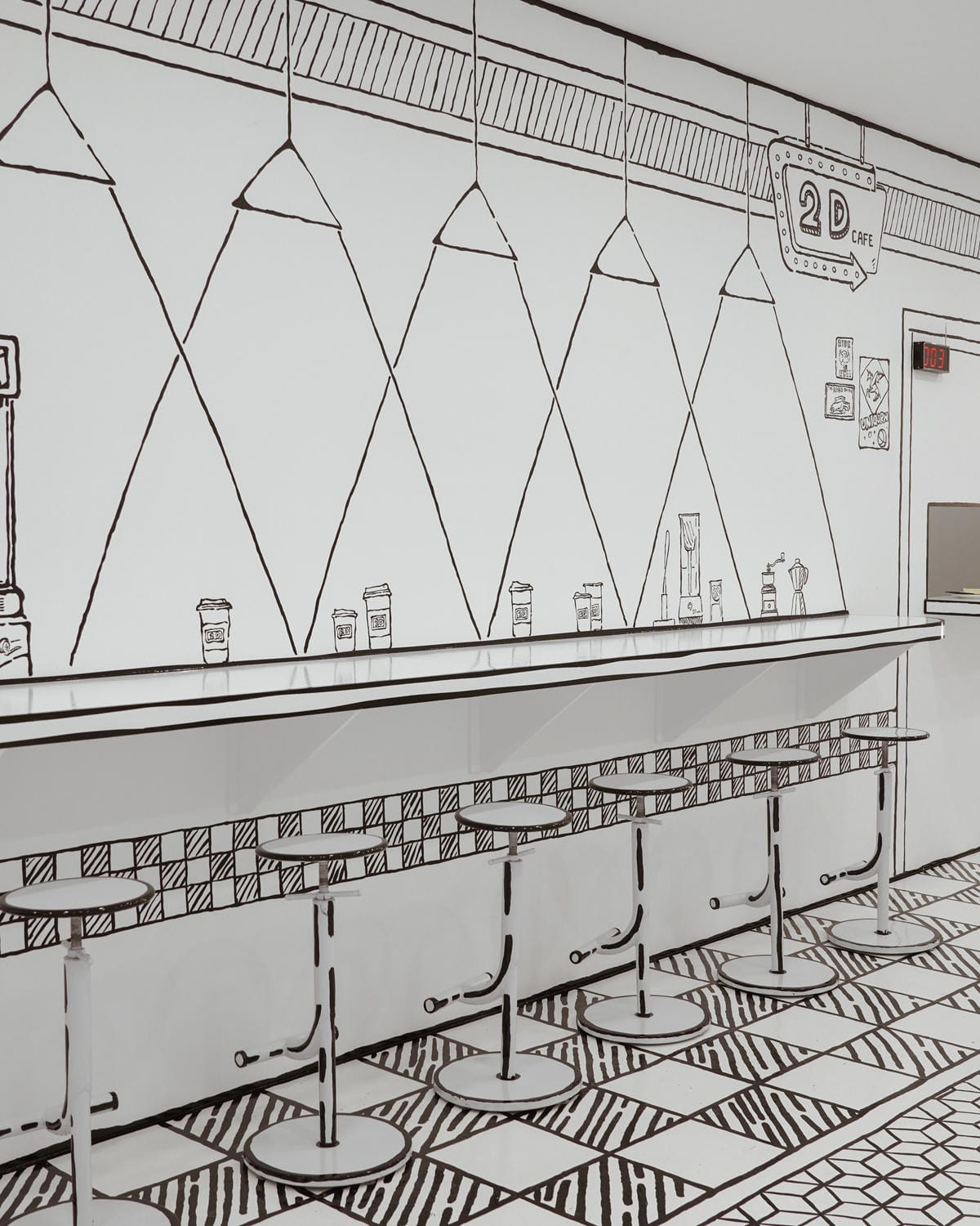 高雄2D Cafe 走進黑白漫畫裡 甜點咖啡美照拍不停 進瑞豐夜市 巨蛋站2號出口17.jpg