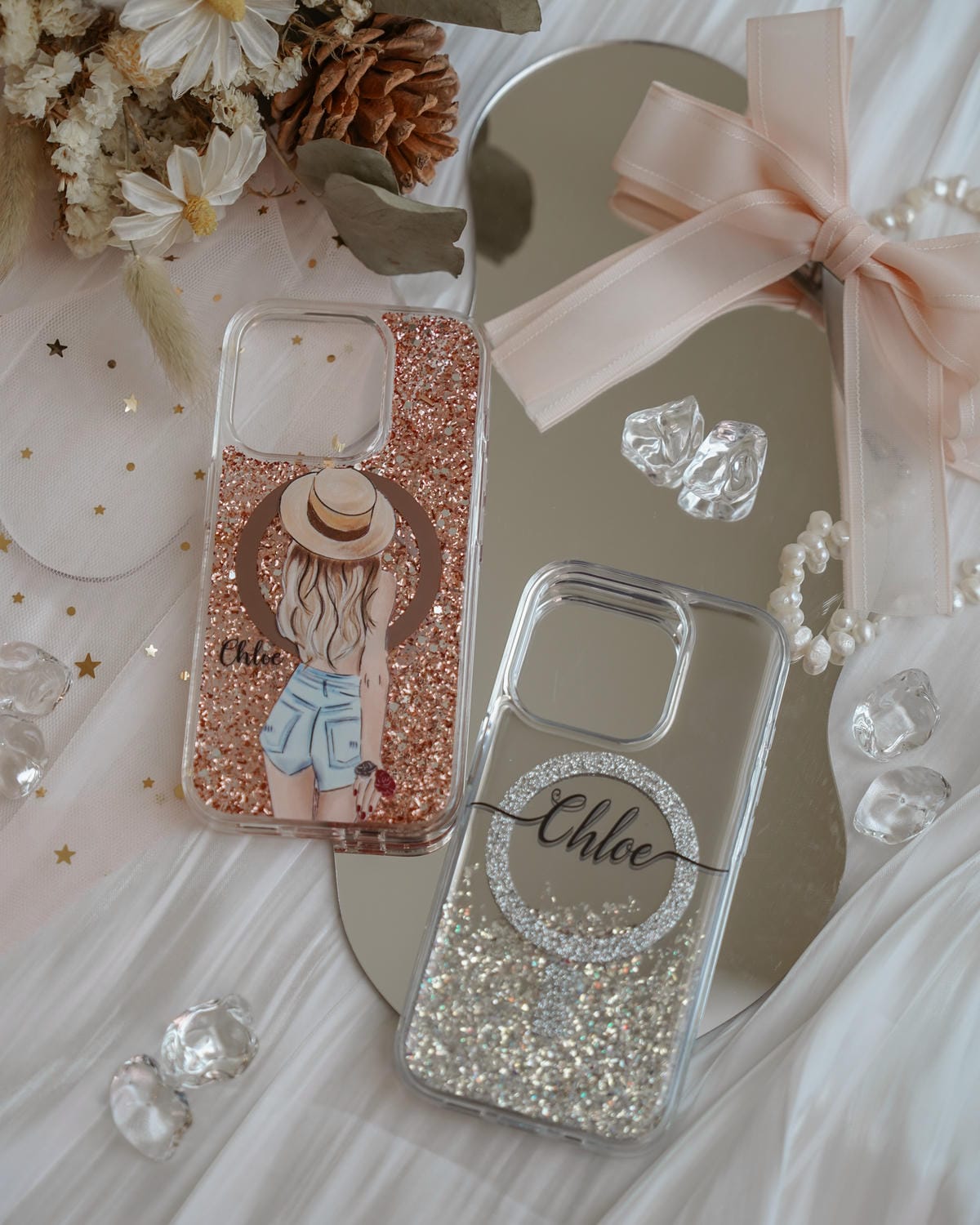 Dearcase客製化手機殼 閃耀鏡面殼 玫瑰金貝拉殼 防摔磁吸iPhone15 pro送禮推薦6.jpg