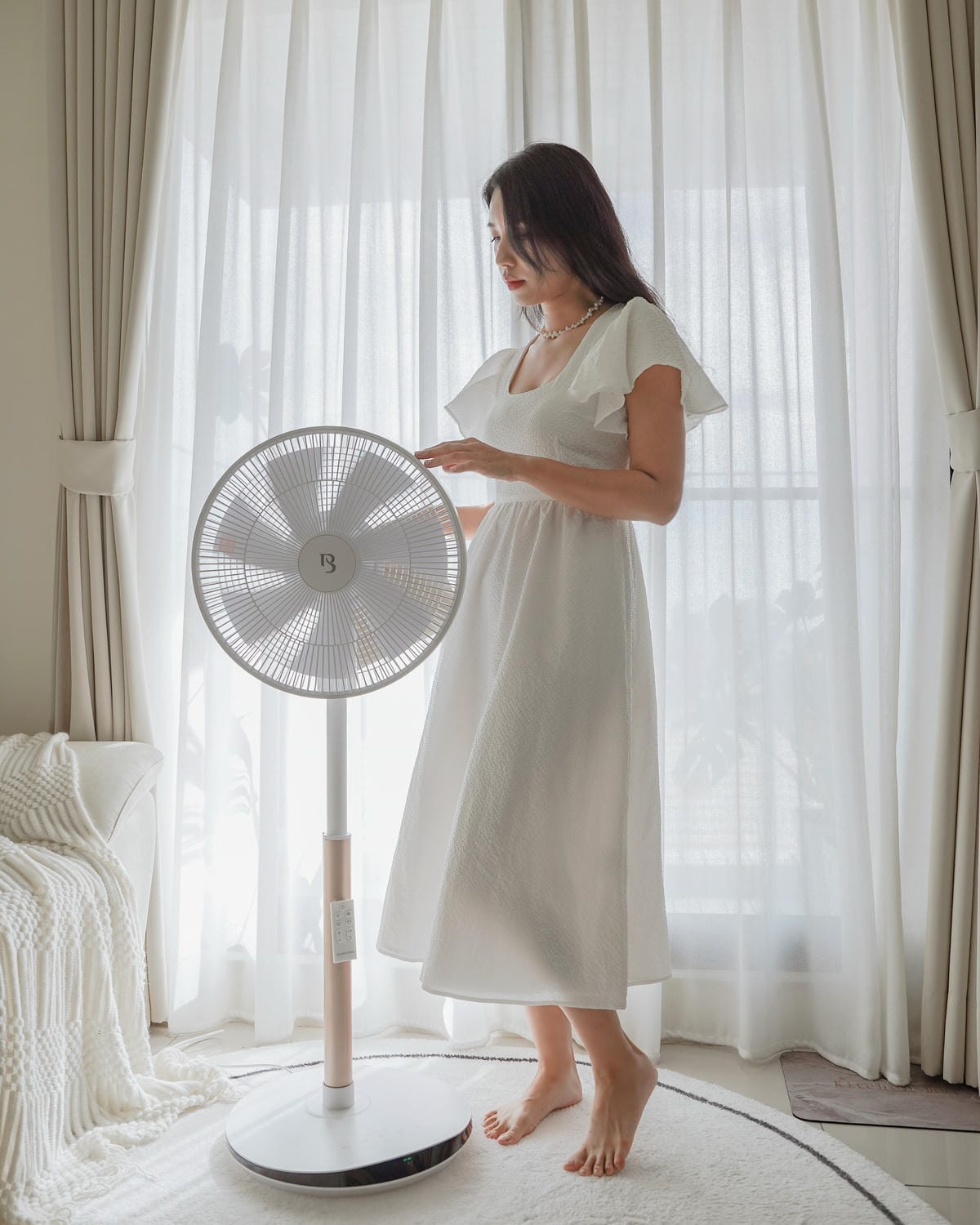 循環扇推薦 巴慕斯BAMOUSSE 16吋直立式風扇 多角度擺頭 可定時預約 白色系家電開箱21.jpg