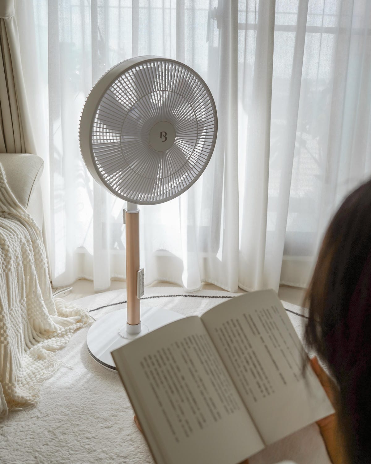 循環扇推薦 巴慕斯BAMOUSSE 16吋直立式風扇 多角度擺頭 可定時預約 白色系家電開箱14.jpg
