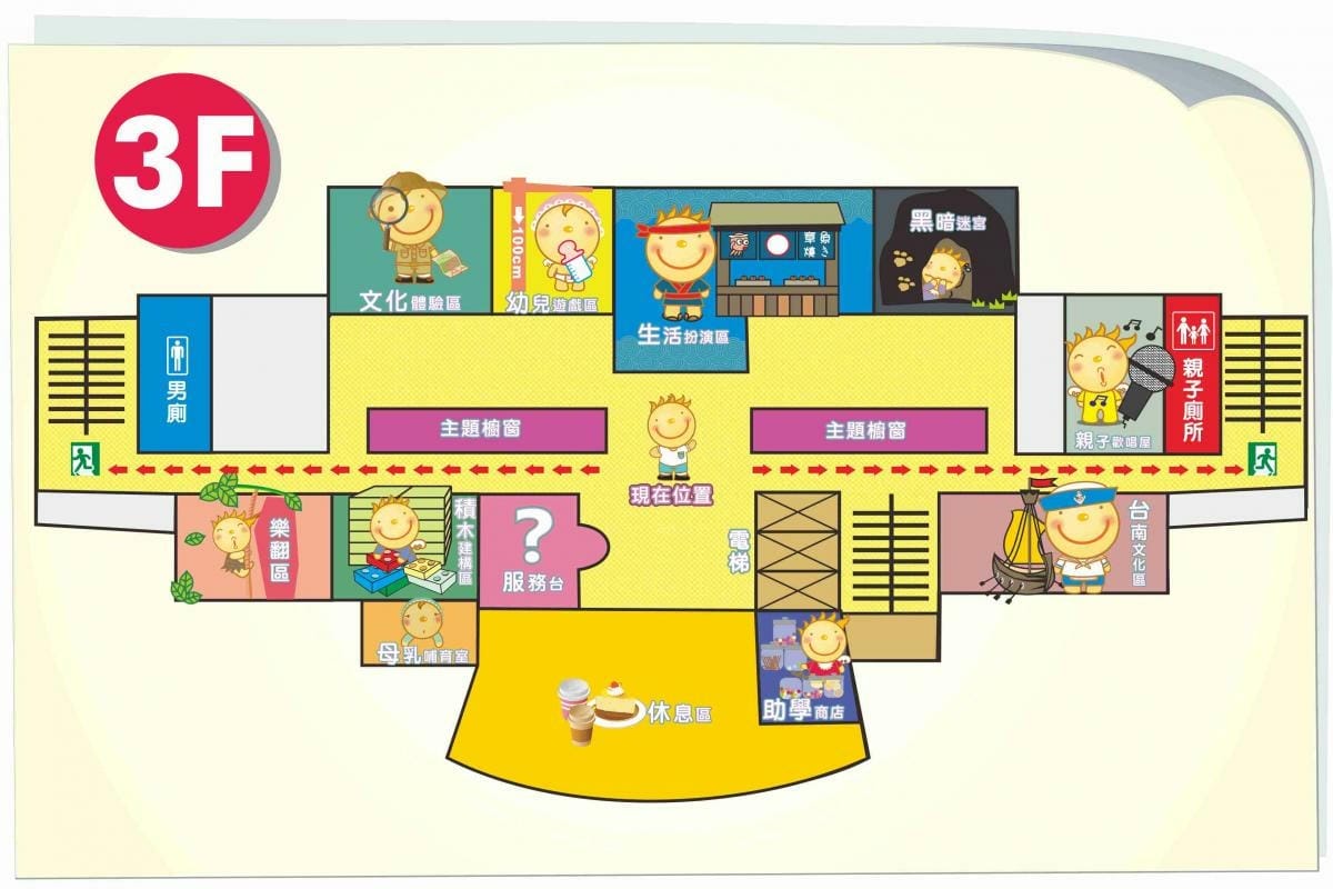 台南室內親子景點  安平兒童館 銅板價門票 兩層樓玩透透地圖三樓.jpg