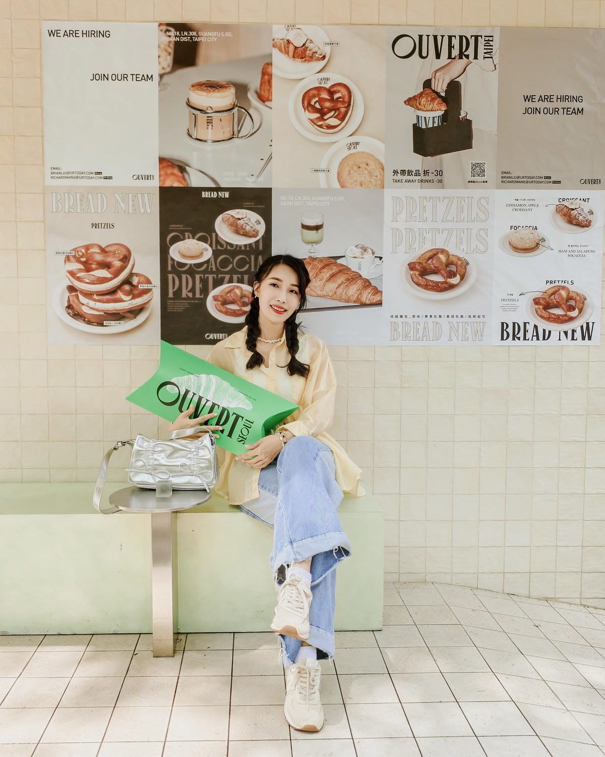 台北大安區咖啡廳 OUVERT SEOUL TAIPEI光復店 巨大可頌當生日蛋糕 來自韓國超人氣咖啡廳品牌1A.jpg