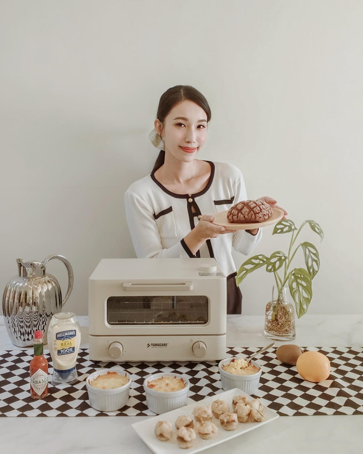 小家庭烤箱推薦 YAMASAKI山崎日式12L遠紅外線蒸汽電烤箱（SK-A5S）質感奶油白烤箱開箱 食譜分享40.jpg