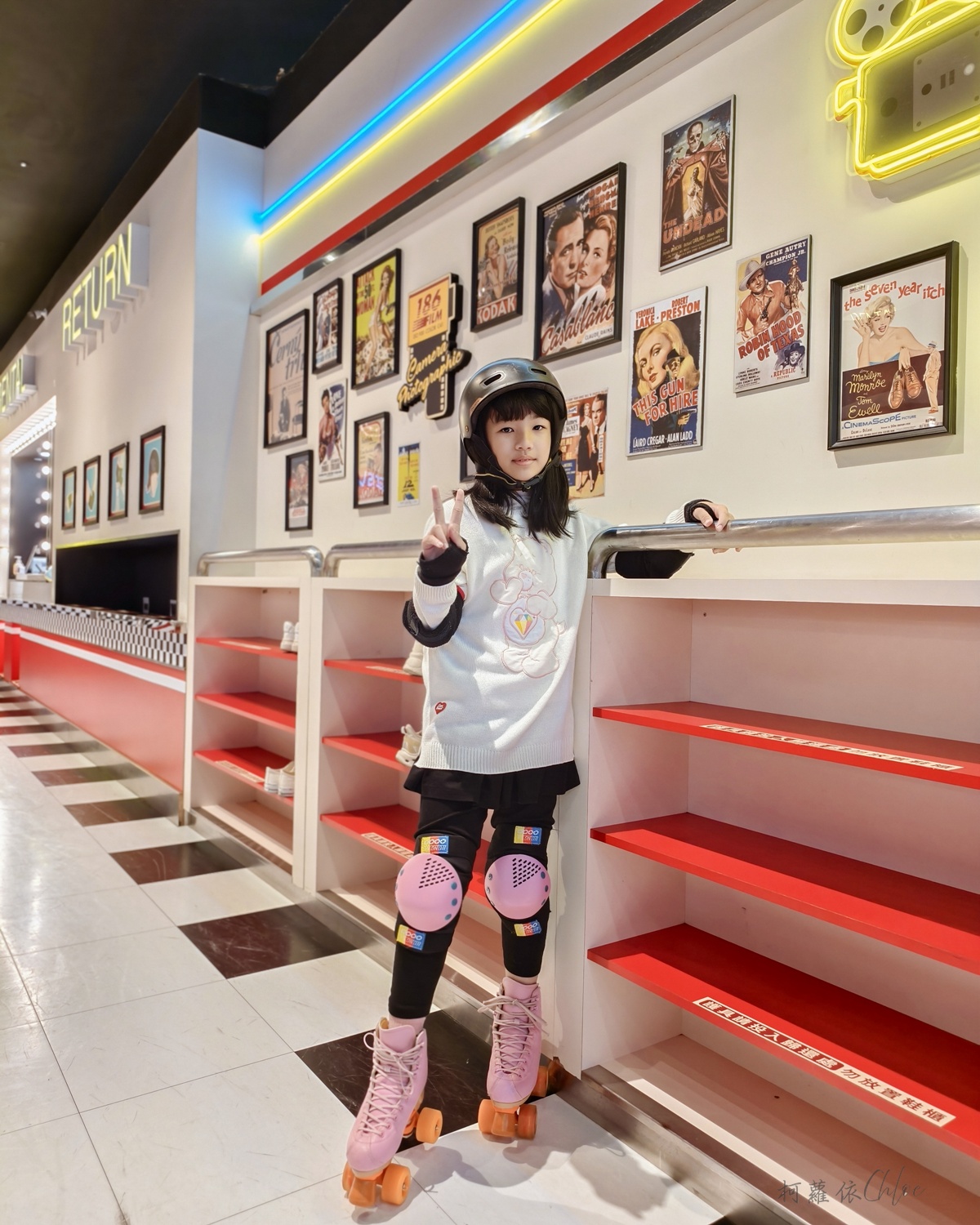 台南滑輪場推薦｜大魯閣Roller186滑輪場南紡館 美式復古風好拍好玩 週三女孩日只要100元