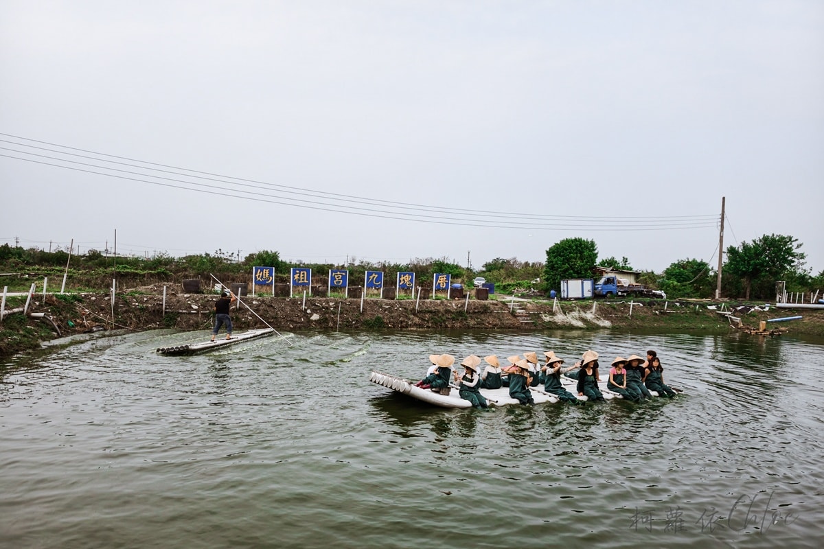 台南安南區景點｜媽祖宮九塊厝生態園區 虱目魚體驗 第一次穿青蛙裝下魚塭 一日漁夫寓教於樂