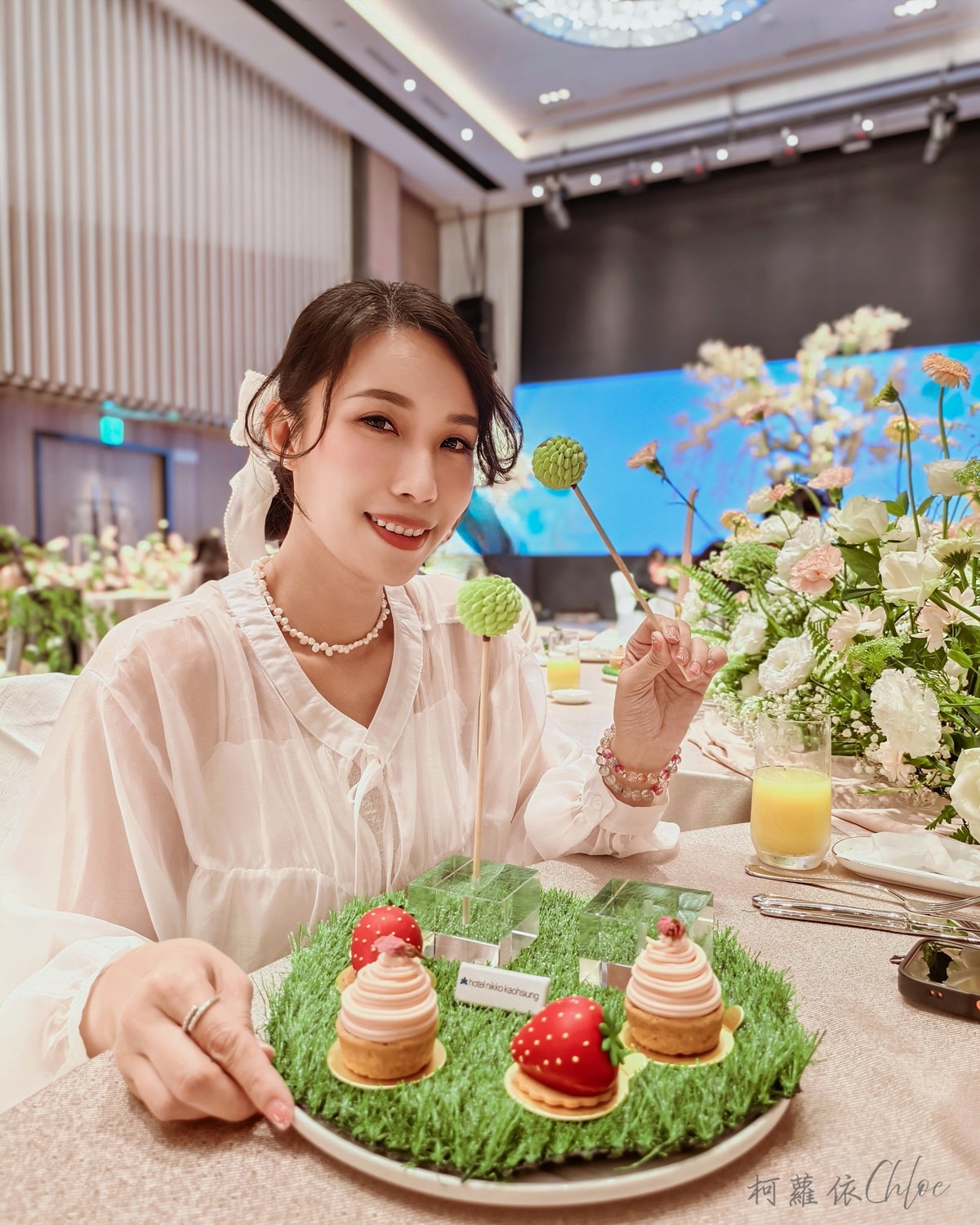 高雄日航酒店婚禮體驗展｜西式婚宴太美了！蜿蜒桌型、精緻餐點到調香互動一次看