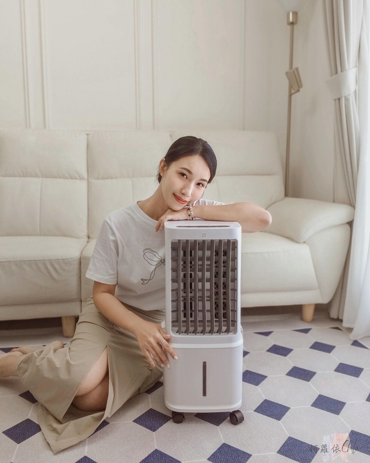 移動式水冷扇開箱｜SANSUI山水 白小冷 靜涼潤風循環水冷扇 消暑氣室內涼感提升 SC-F9使用心得評價分享